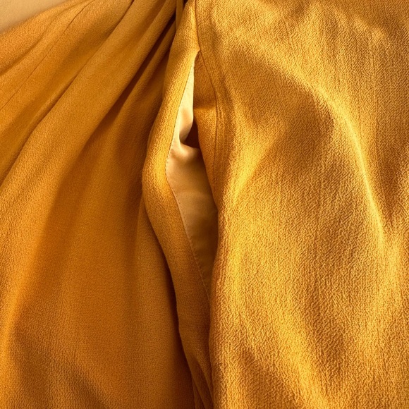 Banana Republic Yellow/Mustard Pleated Halter Midi Dress - Picture 7 of 7
